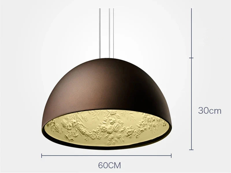 Afralia™ 3D Sky Garden Resin Chandelier with LED Lights in Black, White, Golden, and Coffee Colors