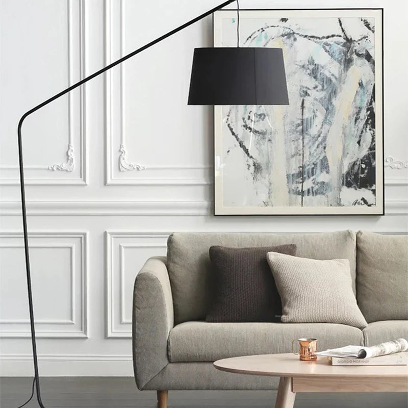 Afralia™ Modern Black Floor Lamp for Living Room & Bedroom Lighting