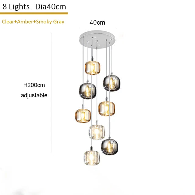 Afralia™ Crystal LED Chandelier: Stylish Home Lighting for Living Room, Staircase & More