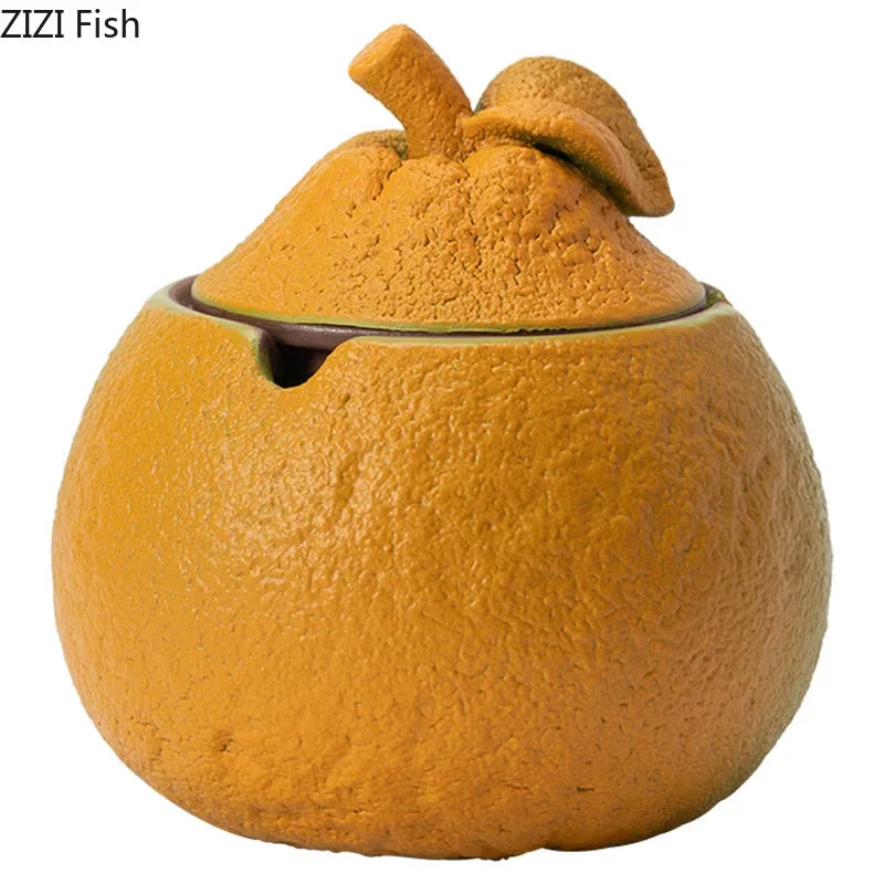 Afralia™ Orange Ashtray Office Desk Decoration Smoking Accessories Weed Gift