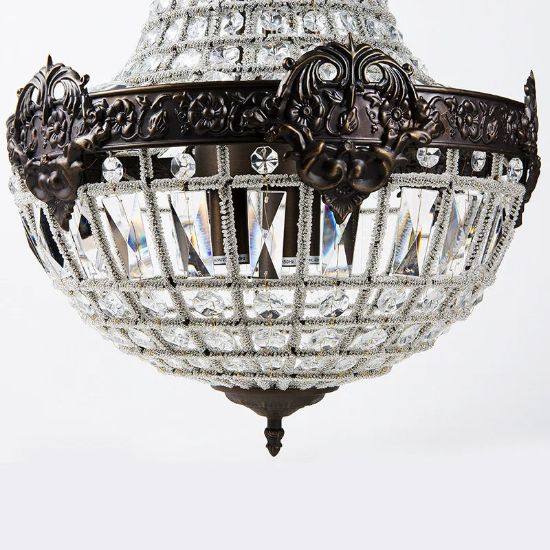 Afralia™ Vintage Crystal Chandelier: Elegant Empire Design for Luxe Living Spaces