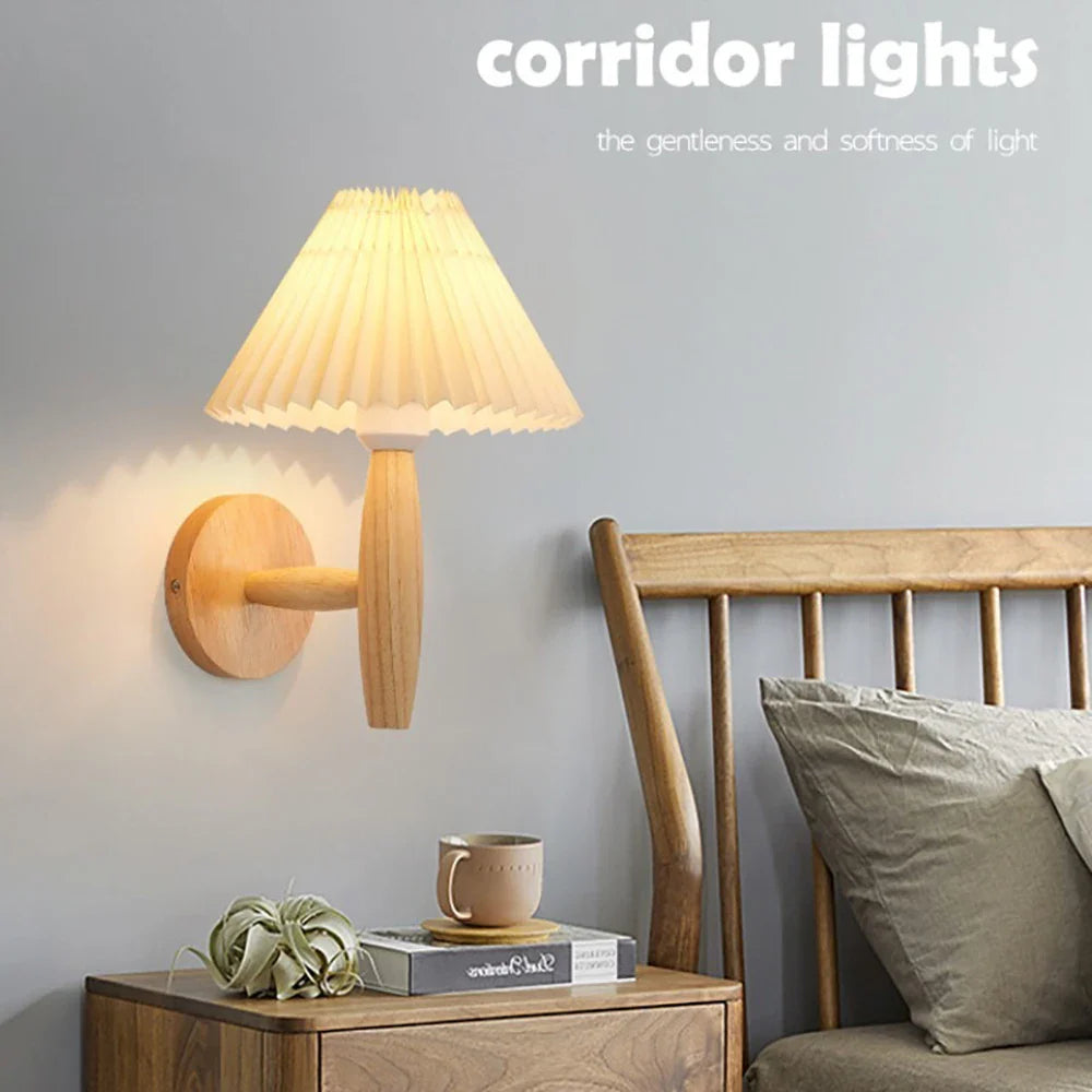 Afralia™ Modern Wood Wall Lamp LED Light Fixture for Home Decor