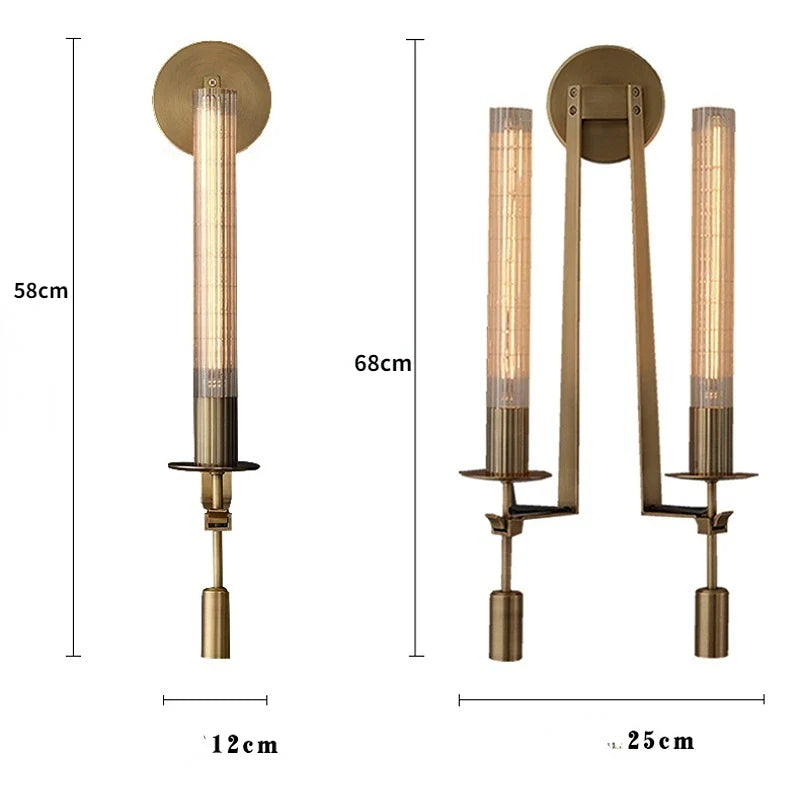 Afralia™ Modern Copper Wall Sconce Lamp for TV Background & Bathroom Lighting