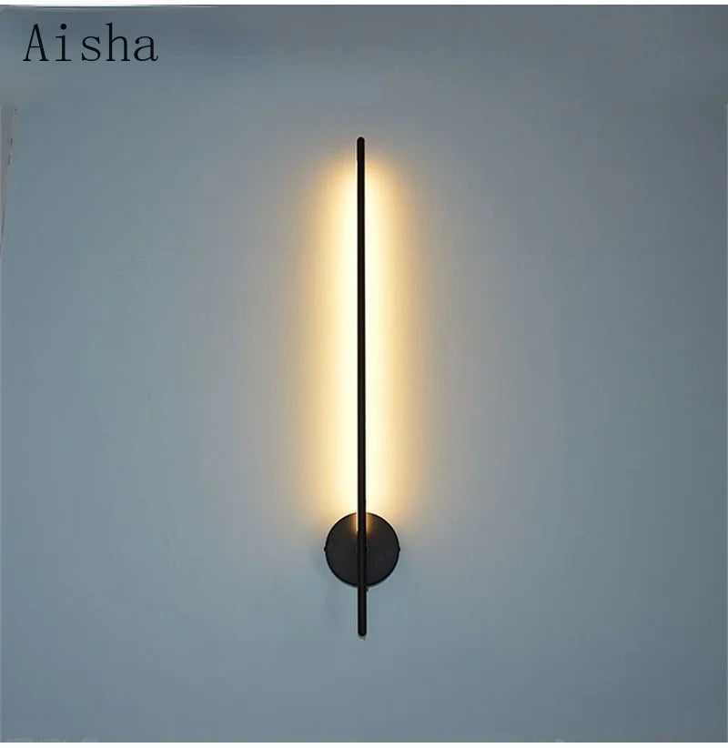 Afralia™ Nordic Style Long Strip Wall Lamps for Living Room Art Decor and Bedroom Lighting