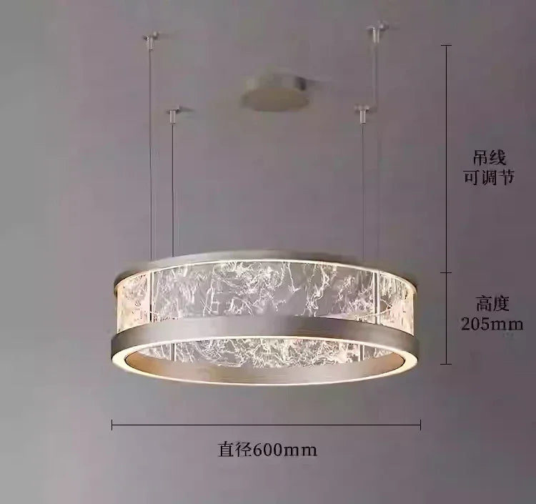 Afralia™ Luxe Ring Chandelier LED Pendant Lights for Modern Minimalist Home Decor