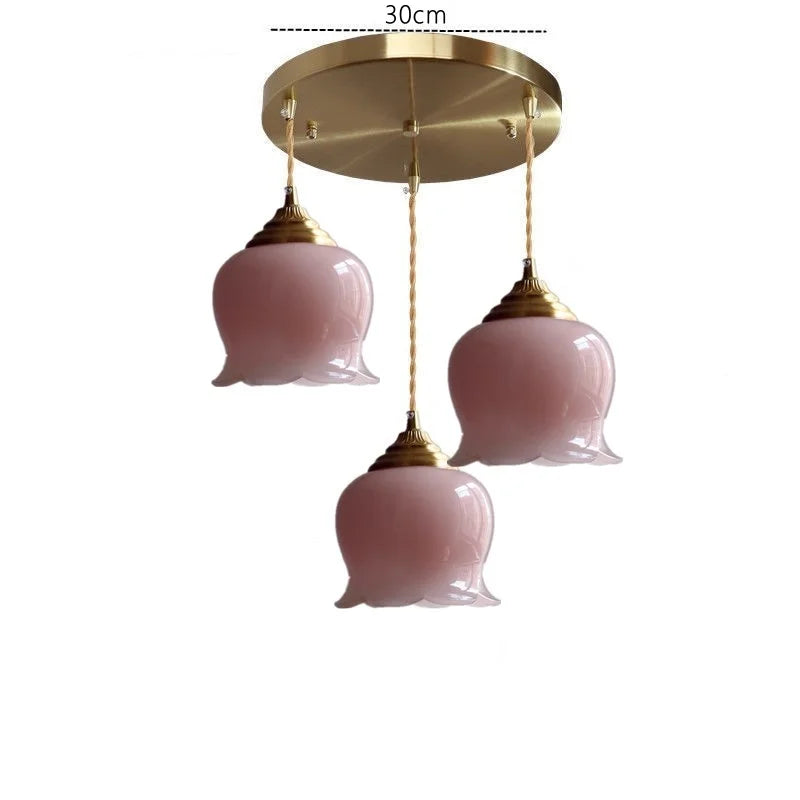Afralia™ Glass Copper Led Pendant Light: Nordic Modern Loft Decor for Bedroom, Kitchen, Bar