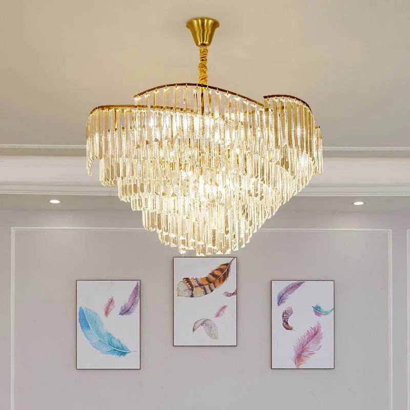 Afralia™ Crystal Chandelier: Modern LED Pendant Light for Living Room & Bedroom