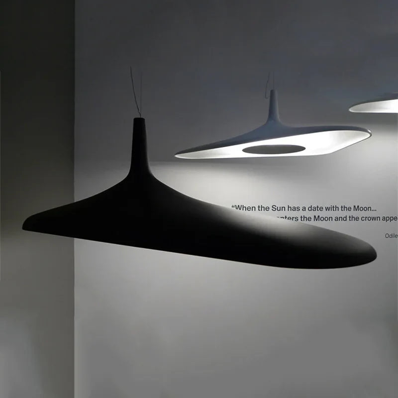 Afralia™ Modern Black and White Dining Table Pendant Light for Living Room Kitchen Island