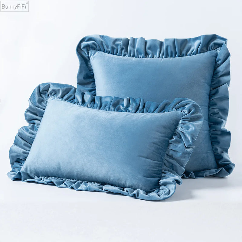 Afralia™ Velvet Cushion Cover for Sofa Office Car Soft Backrest Pillowcase