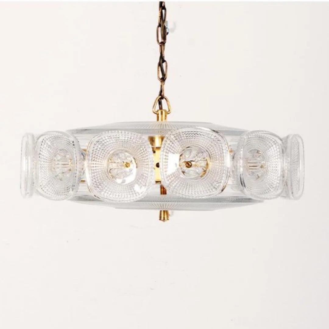 Afralia™ Glass Petal Chandelier: French Green Pendant Lighting for Living Room, Dining Room, Bedroom