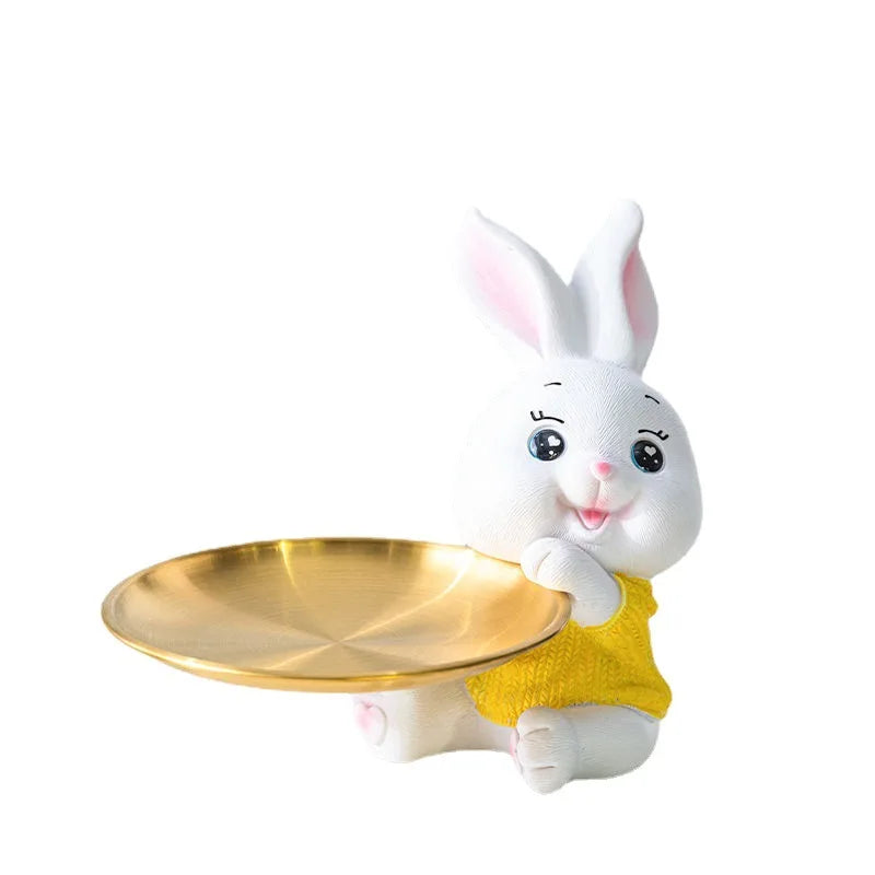 Afralia™ Modern Rabbit Figurine Bunny Ornament Home Decoration Sculpture