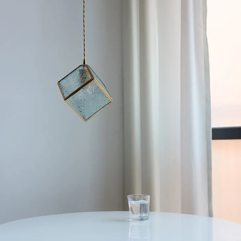 Afralia™ Glass LED Pendant Lights: Modern Copper Hanglamp for Bedroom, Living, Dinning Room
