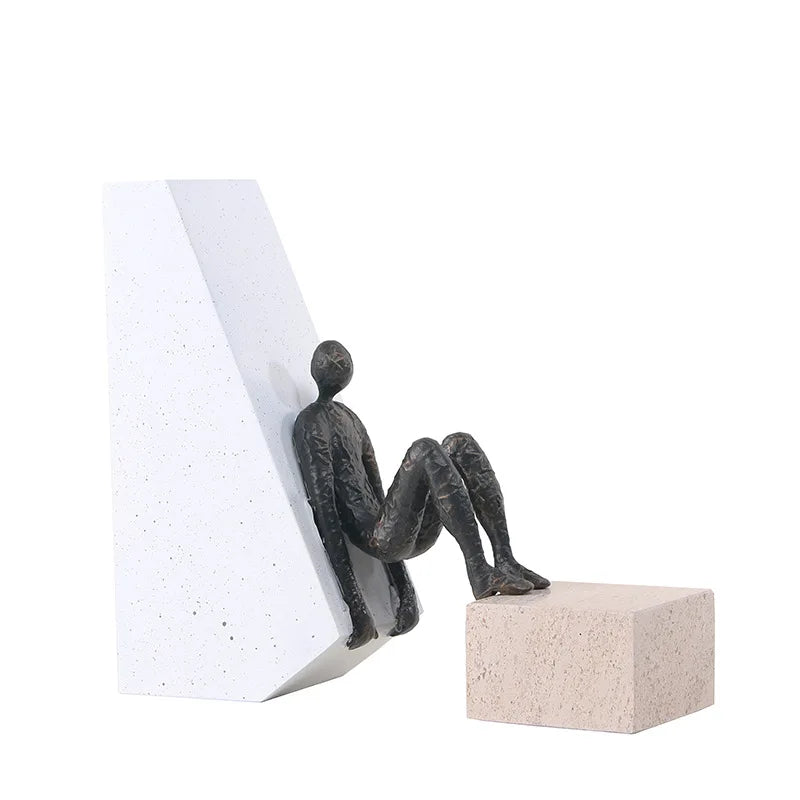 Afralia™ Gymnast Metal Handicraft Figure Home Decor Figurine Table Sculpture Accessory