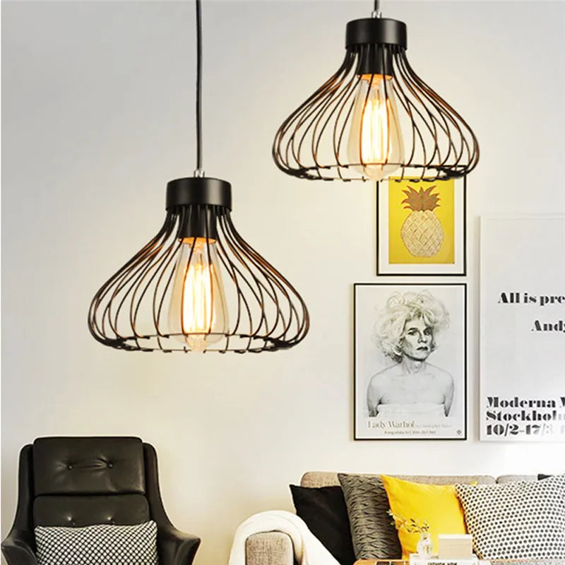 Afralia™ Industrial Metal Ball Pendant Light for Bedroom Kitchen Island