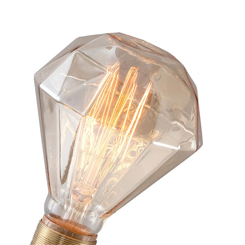 Afralia™ G95 Diamond LED Spiral Filament Bulb 4W Vintage Edison Light Lamp