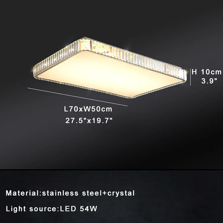 Afralia™ Luxury Crystal Ceiling Light, Modern LED Gold/Silver, Dimmable, Round/Square Design