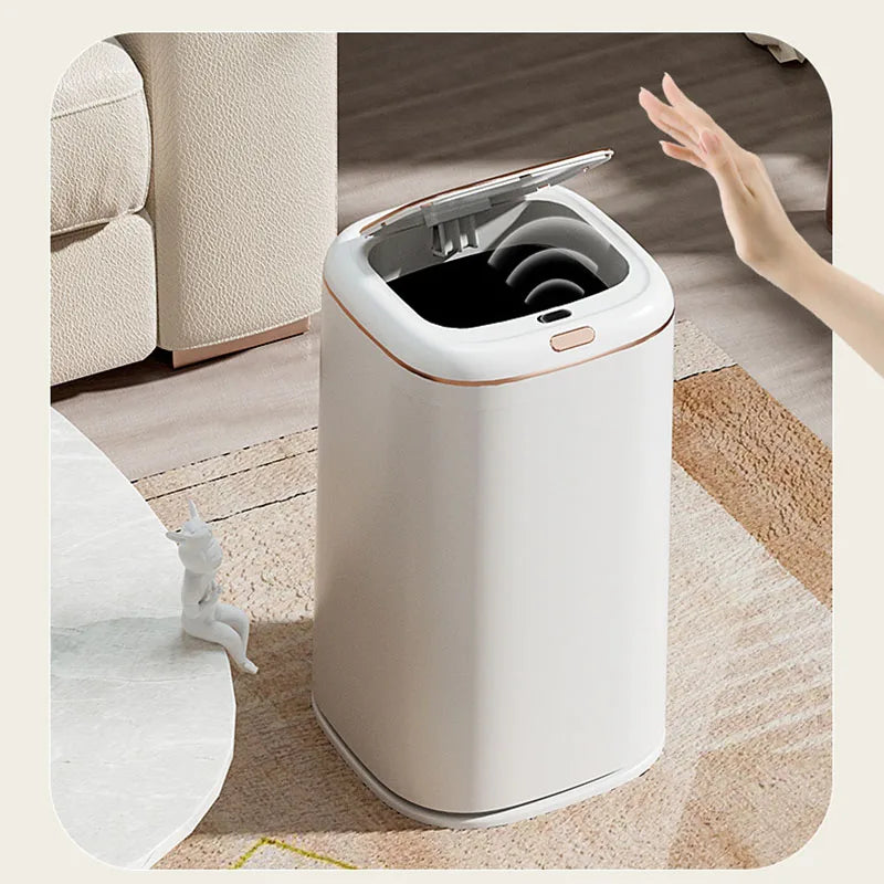 Afralia™ Smart Sensor Trash Can Large Capacity Electric Touchless Bin