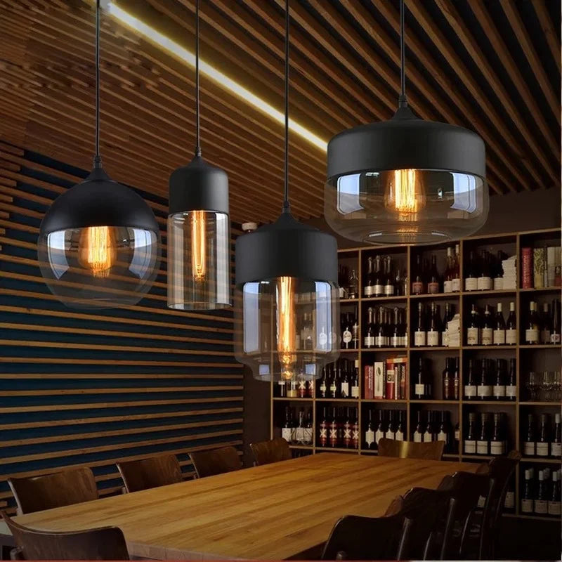 Afralia™ Modern Glass Pendant Lights LED Hanging Fixtures for Home Decor Lighting