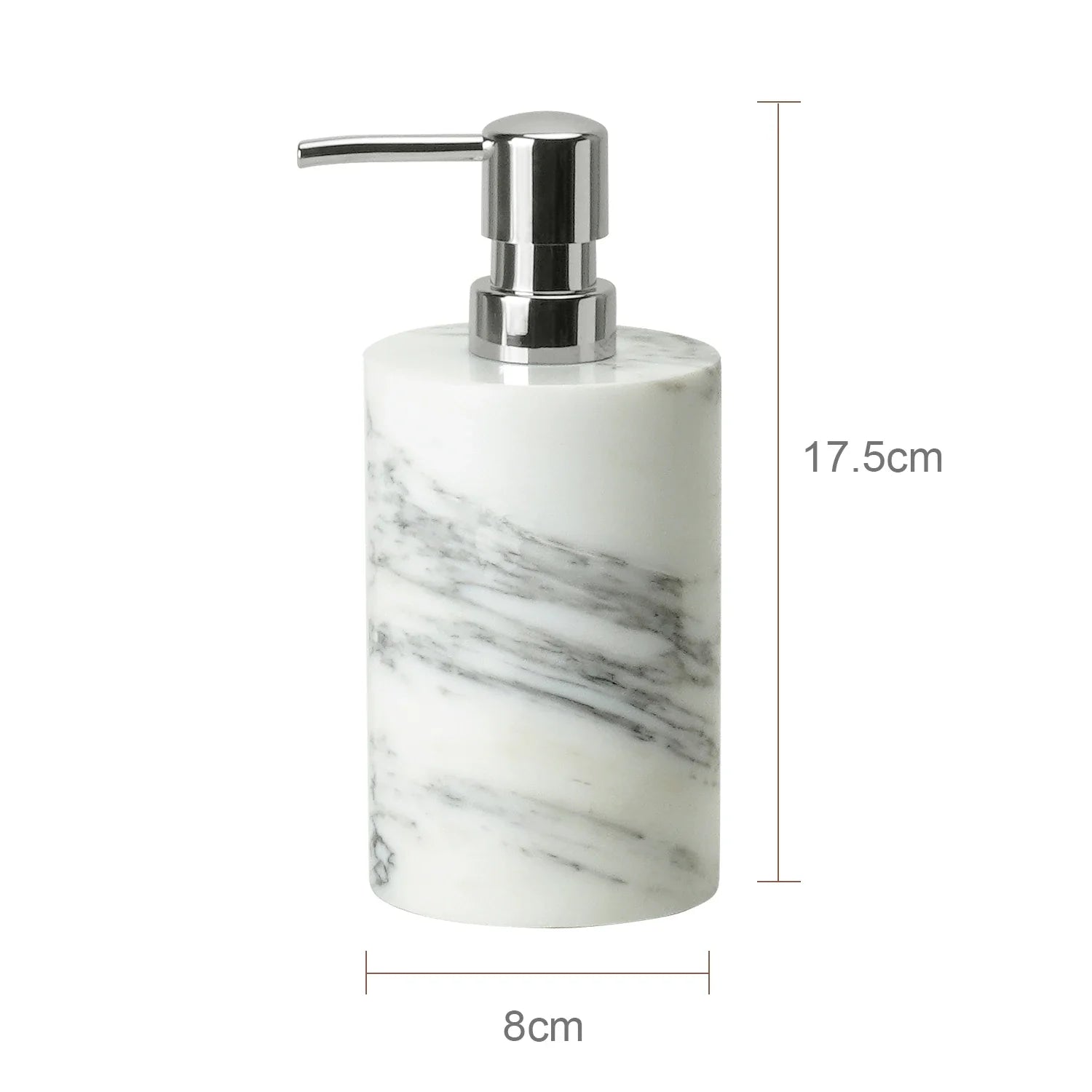 Afralia™ Marble Bathroom Set Soap Dispenser Cotton Swabs Jar Tray Accessories