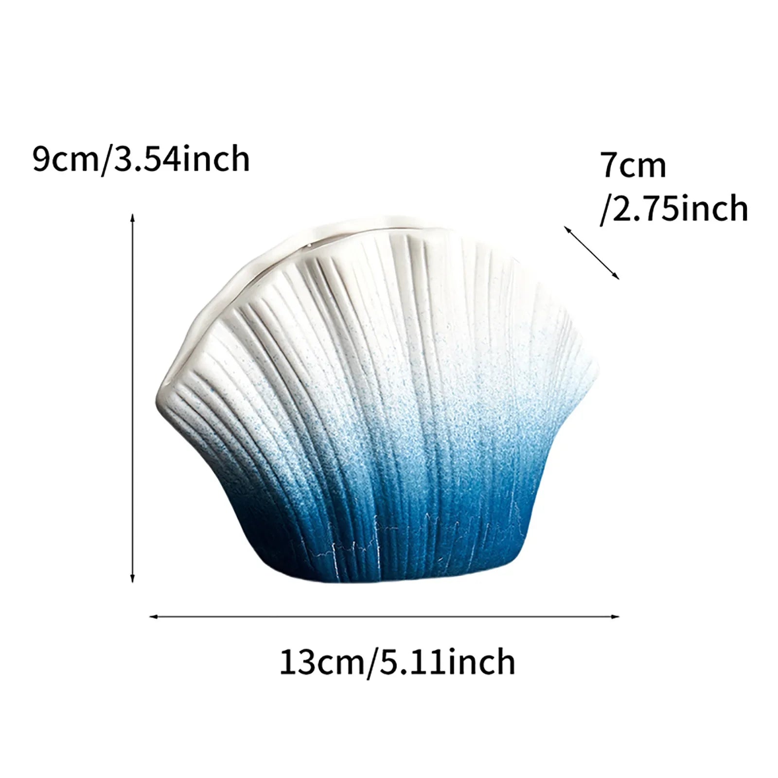 Afralia™ Gradient Shell Ceramic Vase | Colorful Flowerpot Home Decor & Accessories