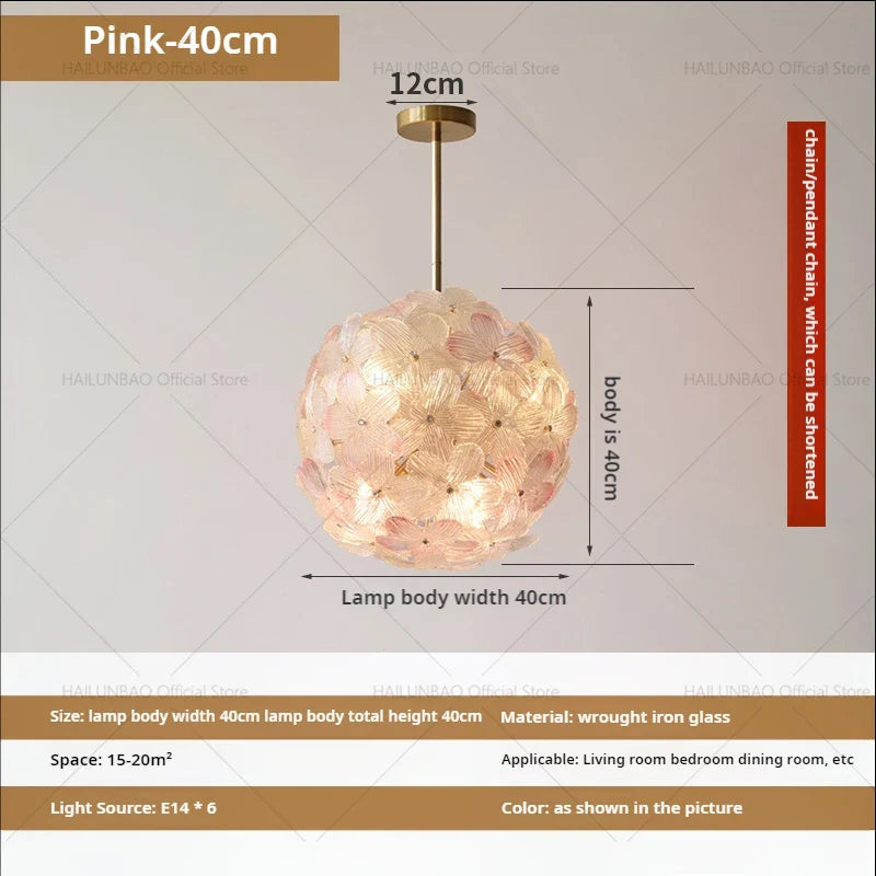 Afralia™ Sweet Cherry Petals Chandelier Study Lamps