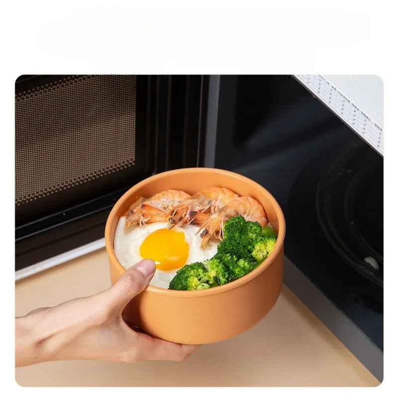 Afralia™ Silicone Round Lunch Box with Lid for Fresh Food Storage and Microwave Use