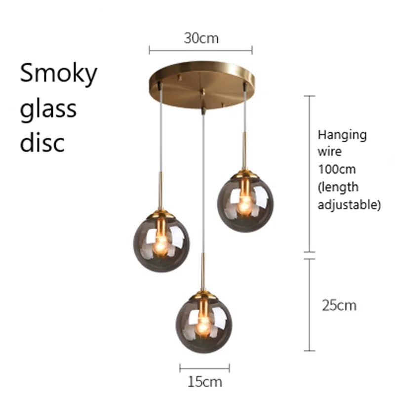 Afralia™ Glass Pendant Lights: Nordic LED Hanging Lamp for Kitchen, Dining Room, Bedroom.