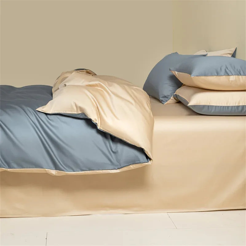 Afralia™ Egyptian Cotton Bedding Set: Sheet, Pillowcase, Blanket Cover in Queen King Size