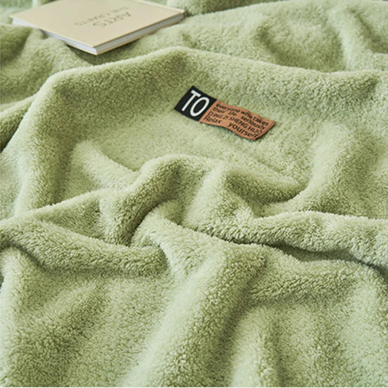 Afralia™ Cloud Comforter: Plush Double-sided Office Nap Blanket, High-end Solid Color Velvet Blanket
