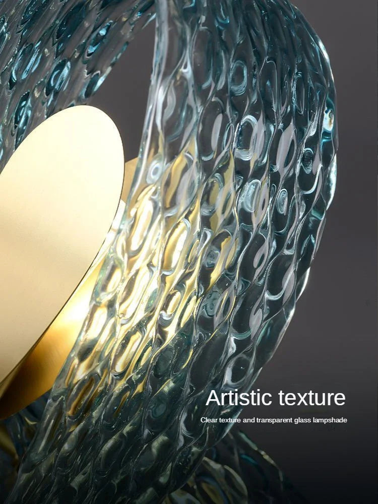 Afralia™ Peacock Leaf LED Ceiling Chandelier for Living Room - Modern Art Deco Blue Copper Lamp