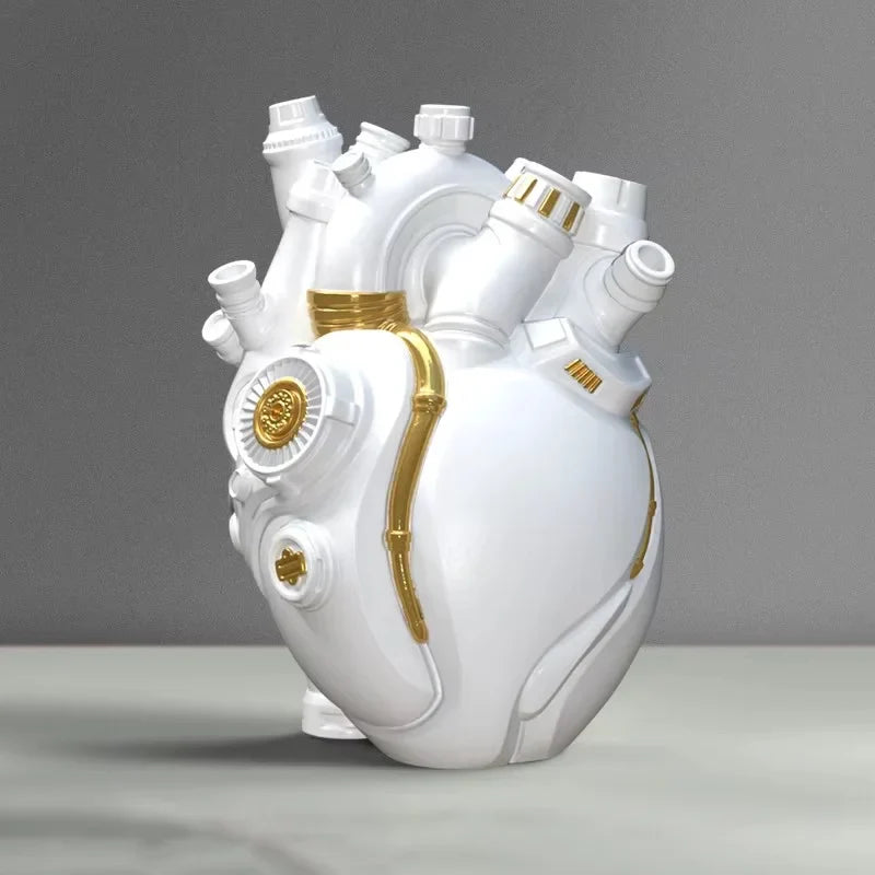 Afralia™ Heart Cardiac Vase Resin Desktop Decoration Ornaments