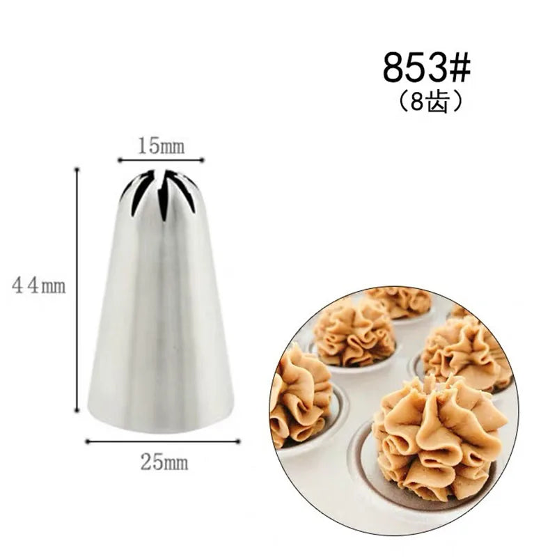 Afralia™ Stainless Steel Cake Nozzles: Creative Kitchen Bakeware for Kids Birthday Party