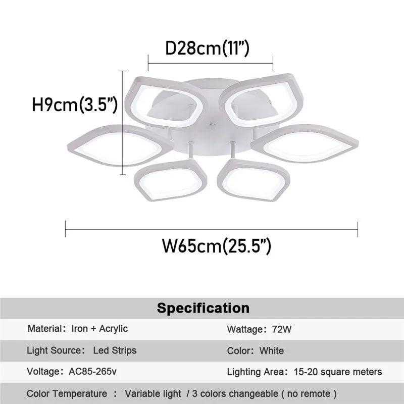 Afralia™ Acrylic LED Ceiling Chandelier for Modern Indoor Living Room Lighting Fixtures