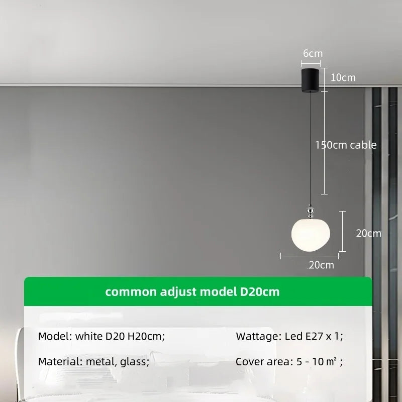 Afralia™ Nordic Chrome Globe Pendant Lights - Modern LED Indoor Light