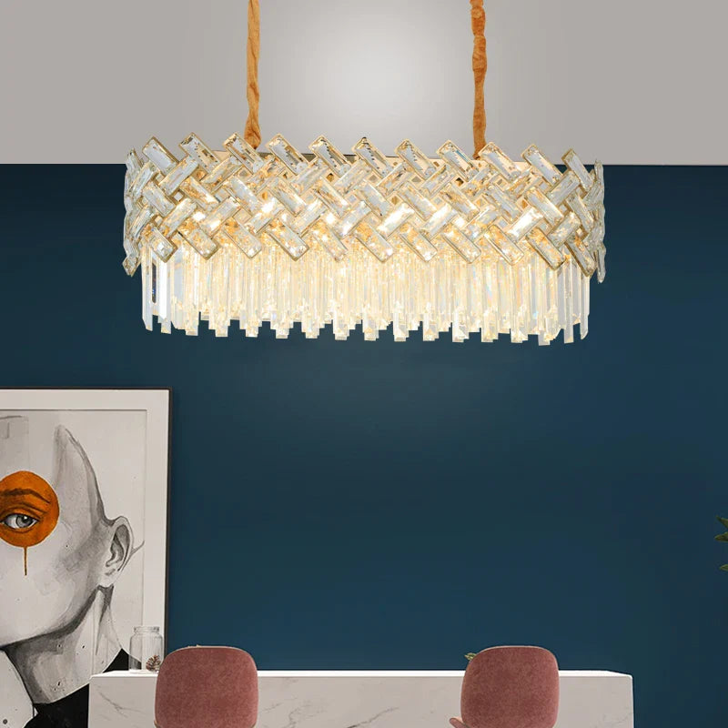 Afralia™ Crystal Chandelier Pendant Lights, Modern Luxury Ceiling Lamp for Home Decoration