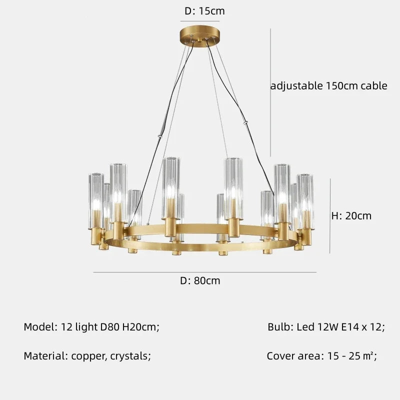 Afralia™ Crystal Chandelier Pendant Lights - Luxury LED Lighting for Living Room