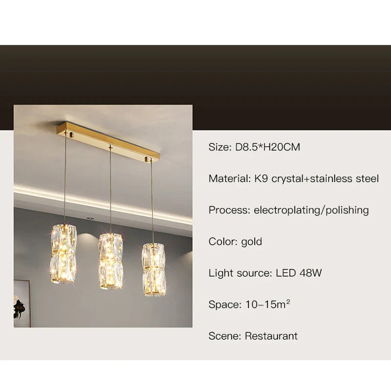 Afralia™ LED Crystal Chandelier: Elegant Lighting for Bedroom, Living Room, or Cafe