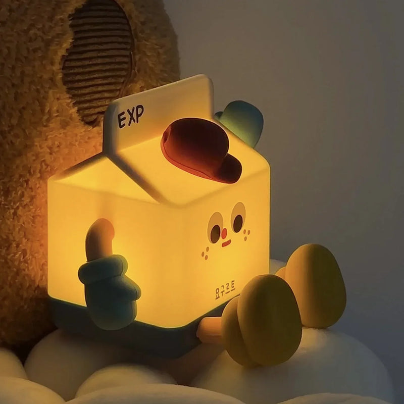 Afralia™ Milk Carton Toast Night Light for Kids Bedroom