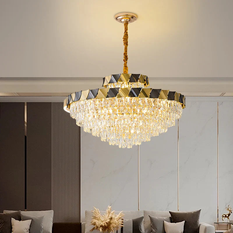 Afralia™ Crystal Chandelier: High-End Luxury Lighting for Living Room, Restaurant & More