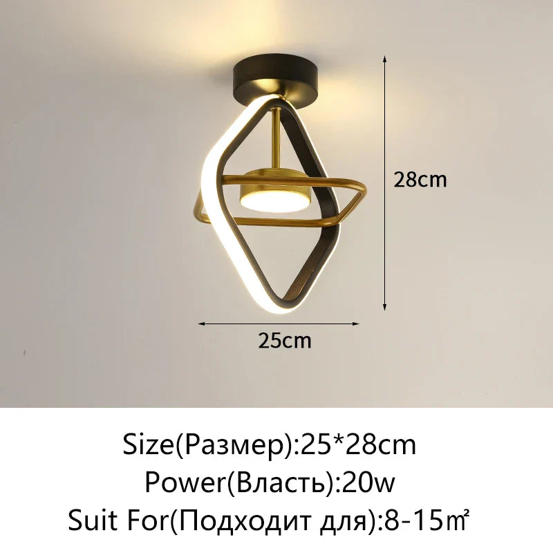 Afralia™ LED Surface Mounted Aisle Ceiling Lights for Home Lighting