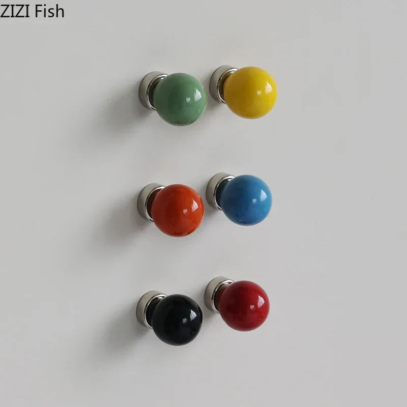 Afralia™ Ceramic Circle Wall Hooks Storage Shelves for Clothing and Hats