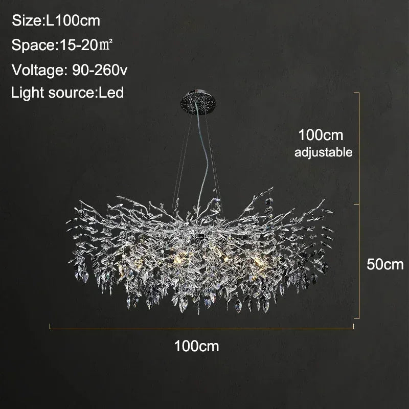 Afralia™ LED Crystal Chandeliers: Modern Luxury Dining Room Pendant Lighting Fixtures