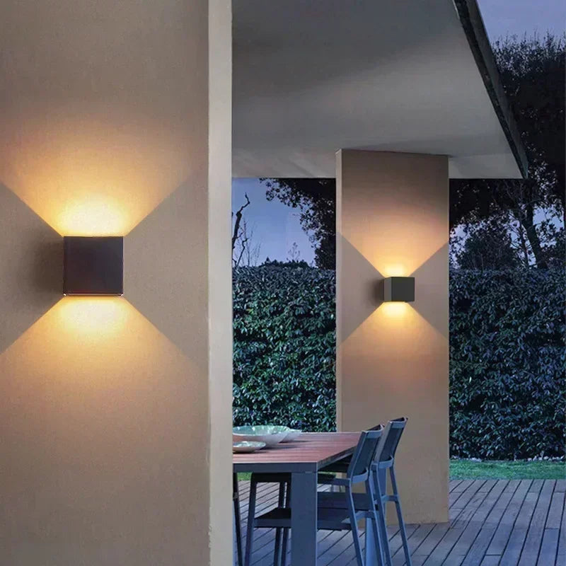 Afralia™ Outdoor Wall Lamp: Modern Up/Down Light with Adjustable Brightness