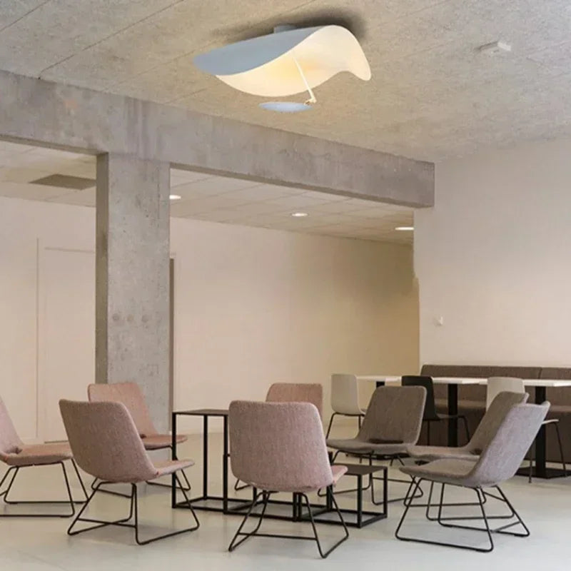 Afralia™ Lotus Leaf LED Ceiling Chandelier Black/White Indoor Lighting