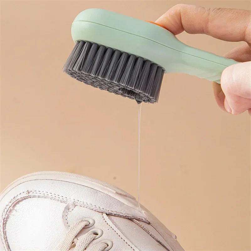 Afralia™ Soft Bristled Long Handle Cleaning Brush for Shoes, Clothes, and Boards