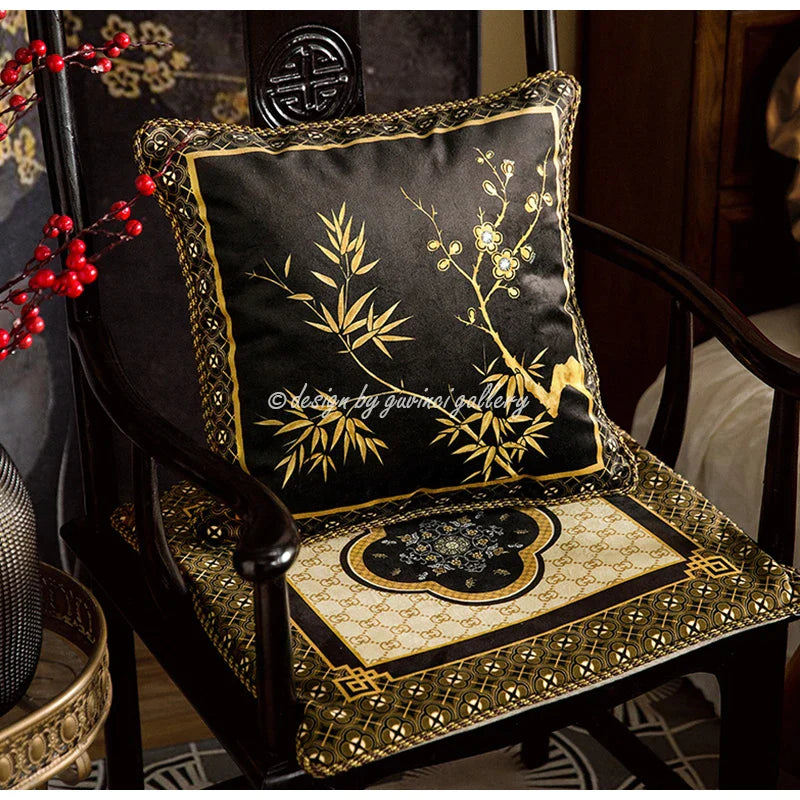Afralia™ Luxury Cushion Cover: Black Gold Geometry Decorative Pillowcase