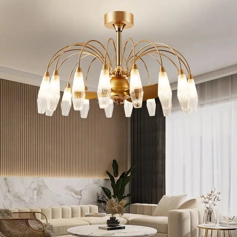 Afralia™ Ceiling Fan Lights with LED, Modern Indoor Lighting for Living Room, Bedroom, Dining Room