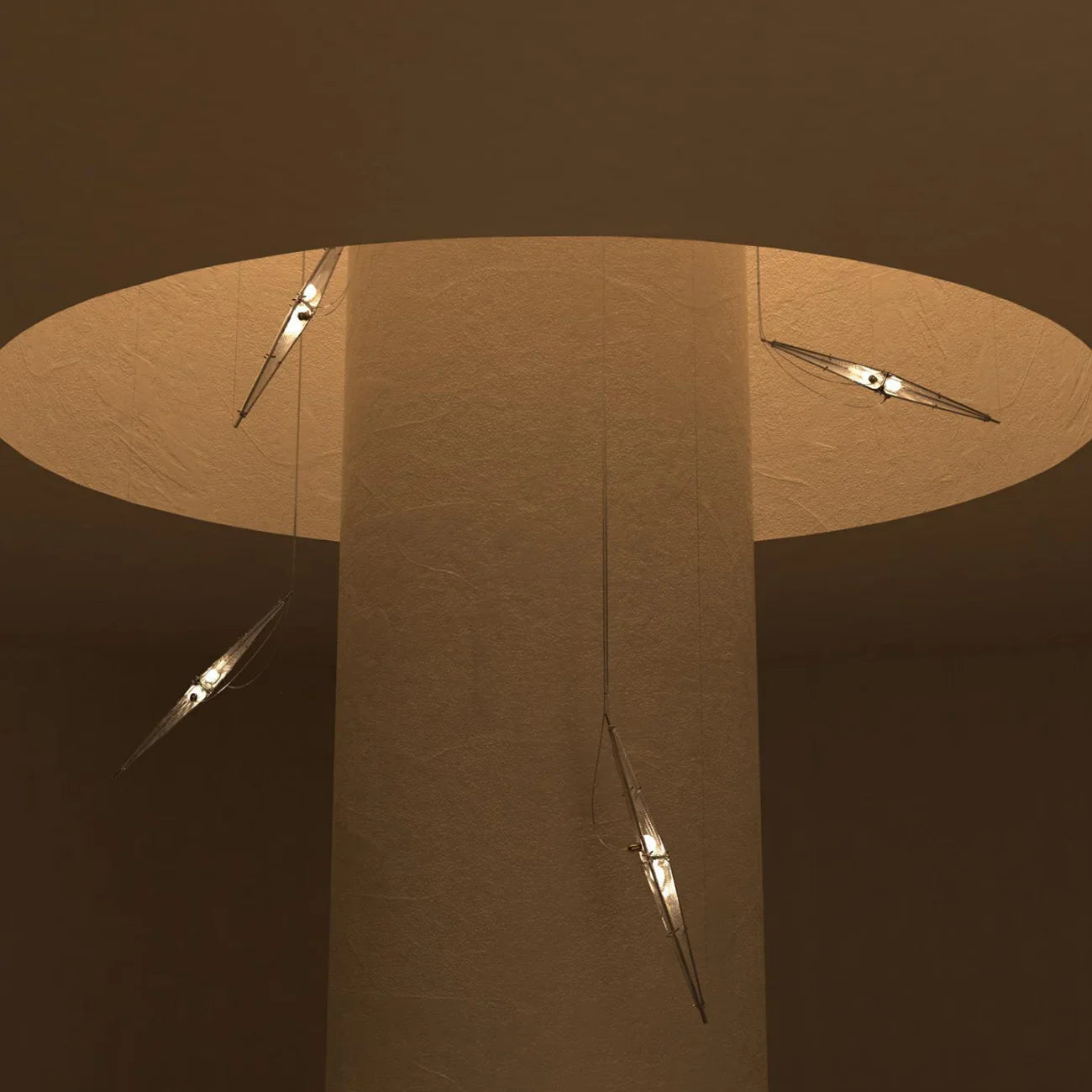 Afralia™ Glass Long Ceiling Chandelier: Modern Minimalist Designer Lamps for Living Room