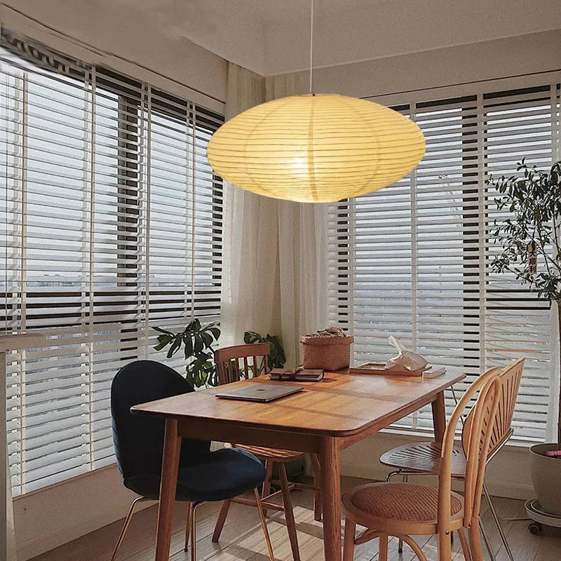Afralia™ Rice Paper Ceiling Hanging Lamp Designer Pendant Light for Living Room