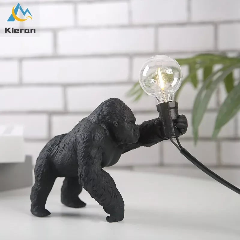 Afralia™ King Kong LED Desk Lamp - Resin Living Room Floor Lamp